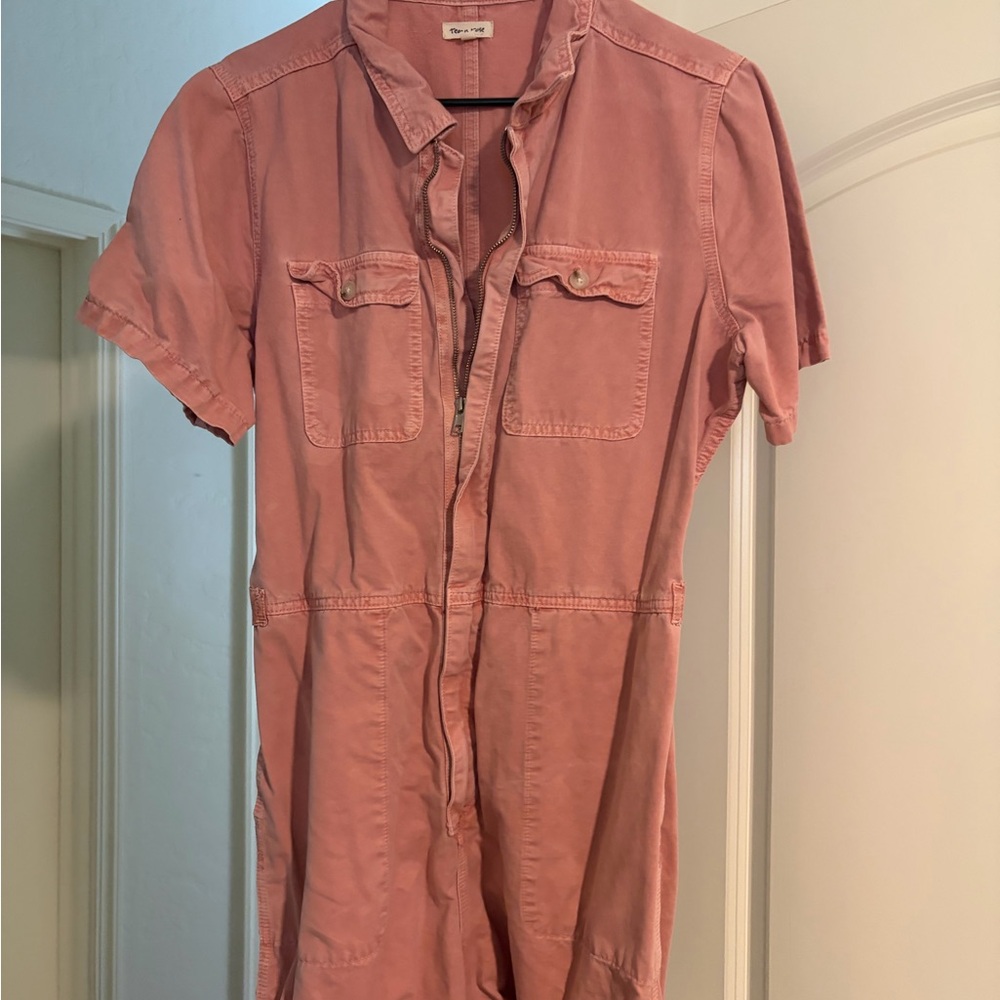 Pink Short Sleeve Jumpsuit